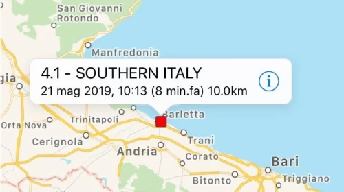 Terremoto a Barletta avvertito in Puglia e Basilicata